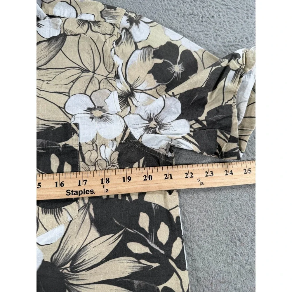 Levi's Made & Crafted Hawaiian Shirt Men's 3 Beige Floral Short Sleeve Button Up